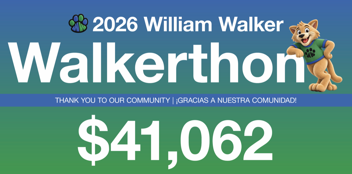 2026 William Walker Walkerthon: $41,062. Thank you to our community.